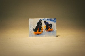 Wooden photo magnets